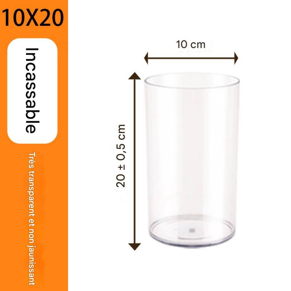 MCBOSON Vase Transparent en Plastique 10*20CM Pack de deux - Image 2
