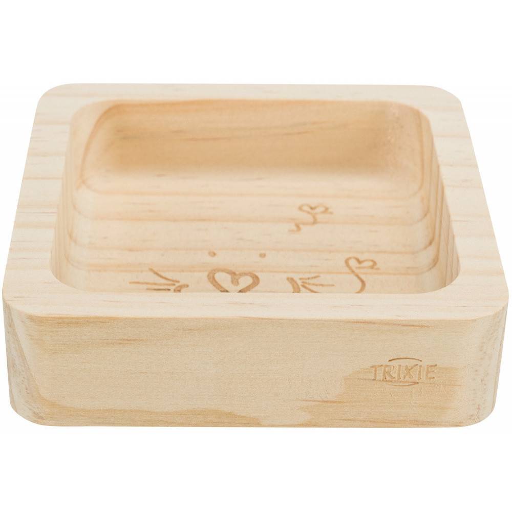 Trixie - Bol en bois de 190 ml,  11 x 11 cm pour rongeurs - Imagen 1