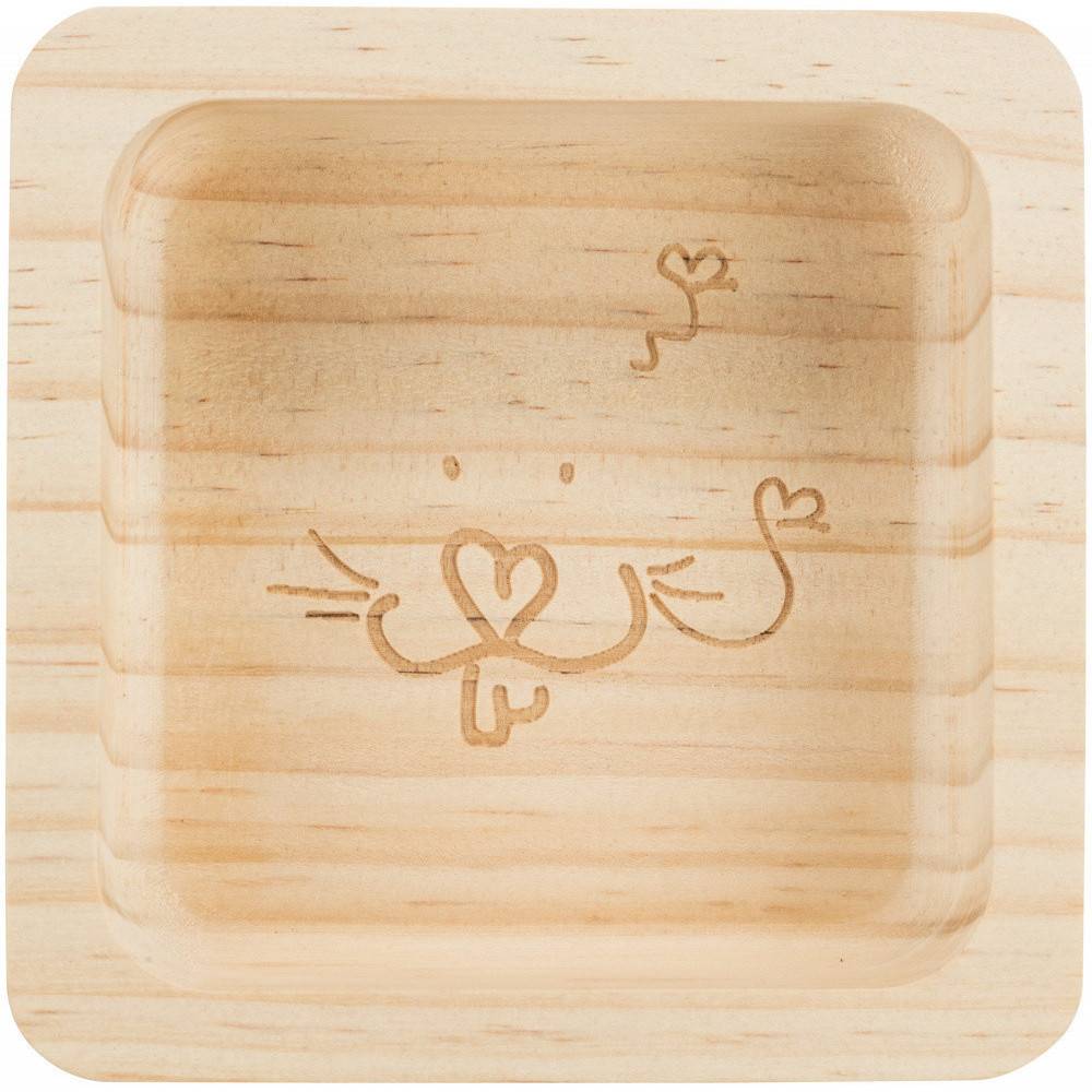 Trixie - Bol en bois de 190 ml,  11 x 11 cm pour rongeurs - Imagen 2