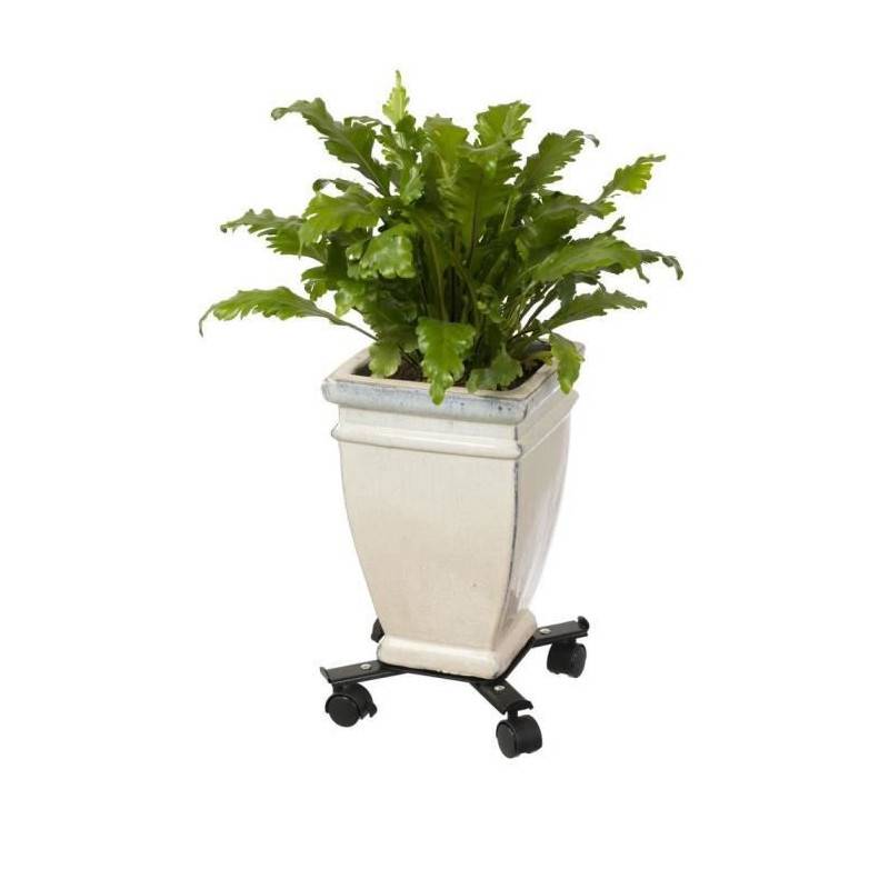 Nature Tablette A Roulettes Pour Plantes Extensible - Metal Noir - H6 X 34/51 X 34/51 Cm - Image 3