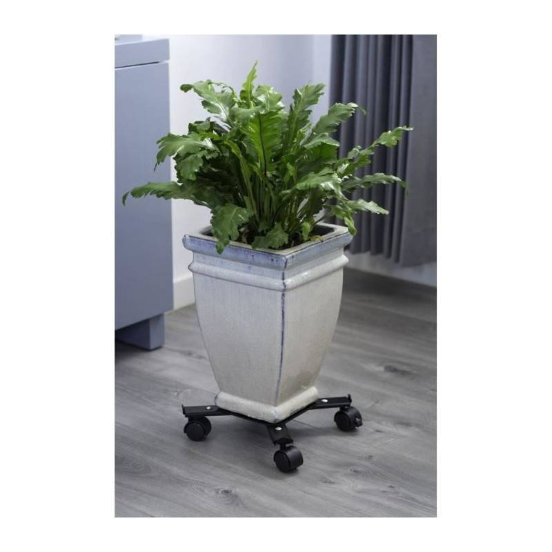 Nature Tablette A Roulettes Pour Plantes Extensible - Metal Noir - H6 X 34/51 X 34/51 Cm - Image 6