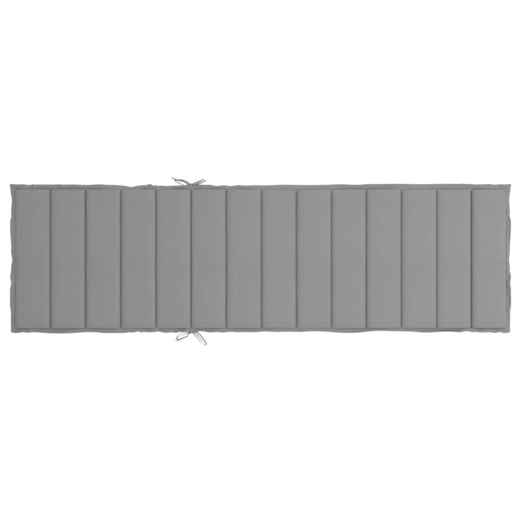 PANGIVO - Coussin de chaise longue tissu oxford gris 200 x 50 x 3 cm - PANGIVO - Image 5