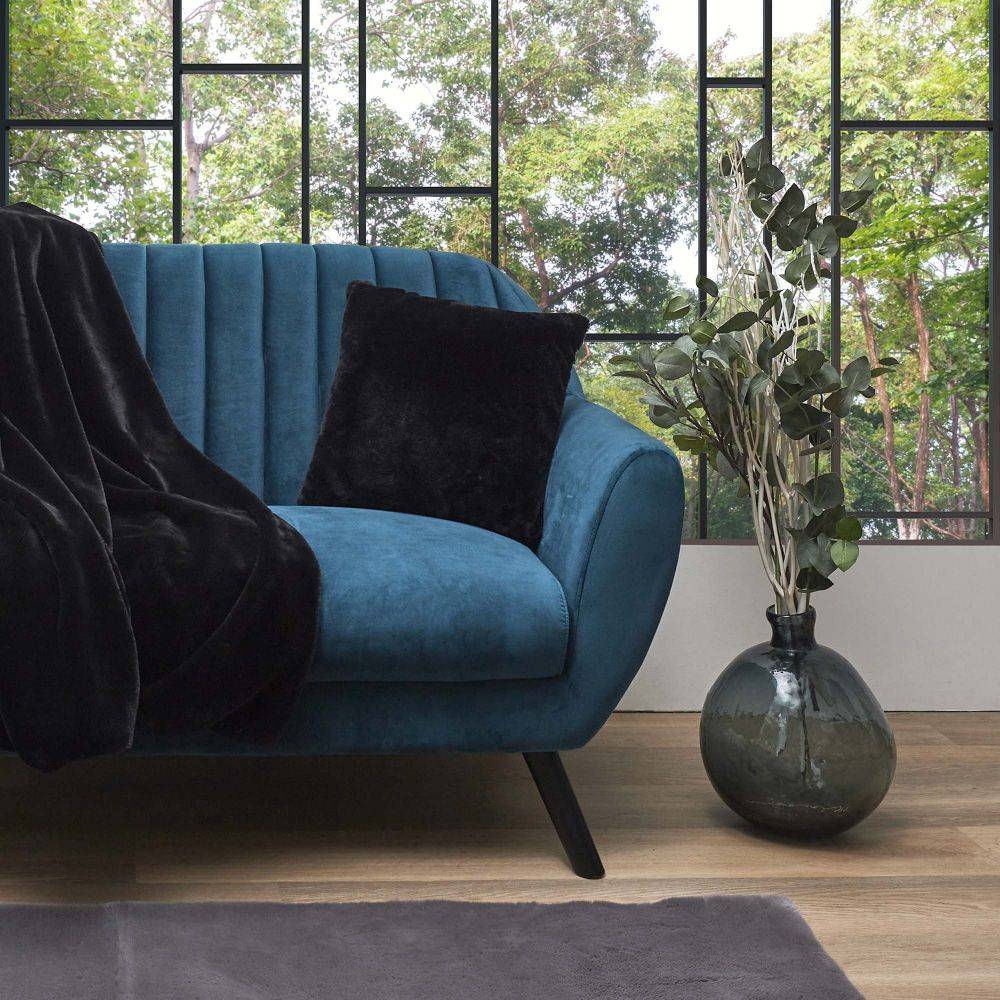 The Home Deco Factory - Coussin imitation fourrure 40 x 40 cm Opulence - Imagen 2