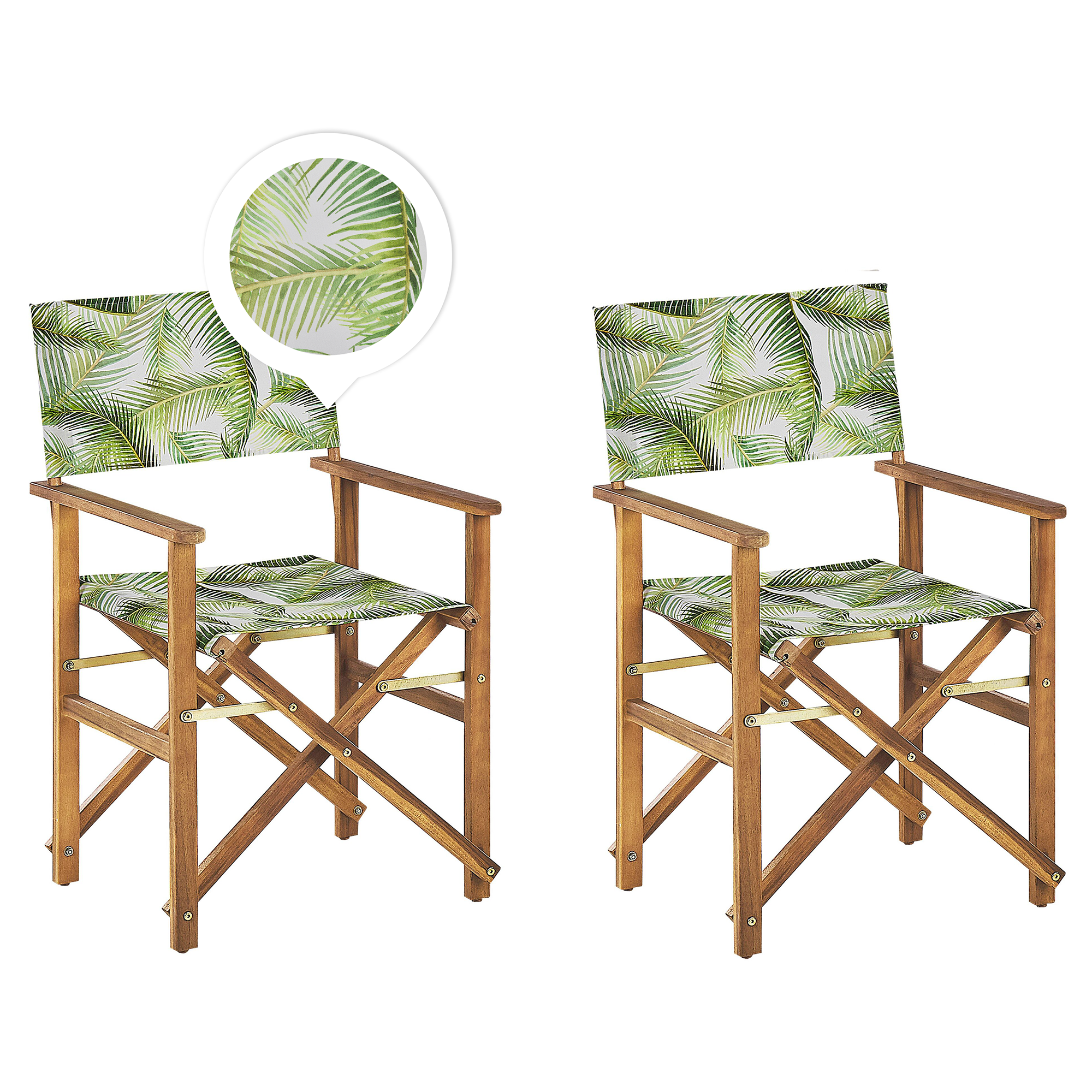 Beliani - Chaise de jardin Tissu Vert clair CINE - Beliani - Imagen 2