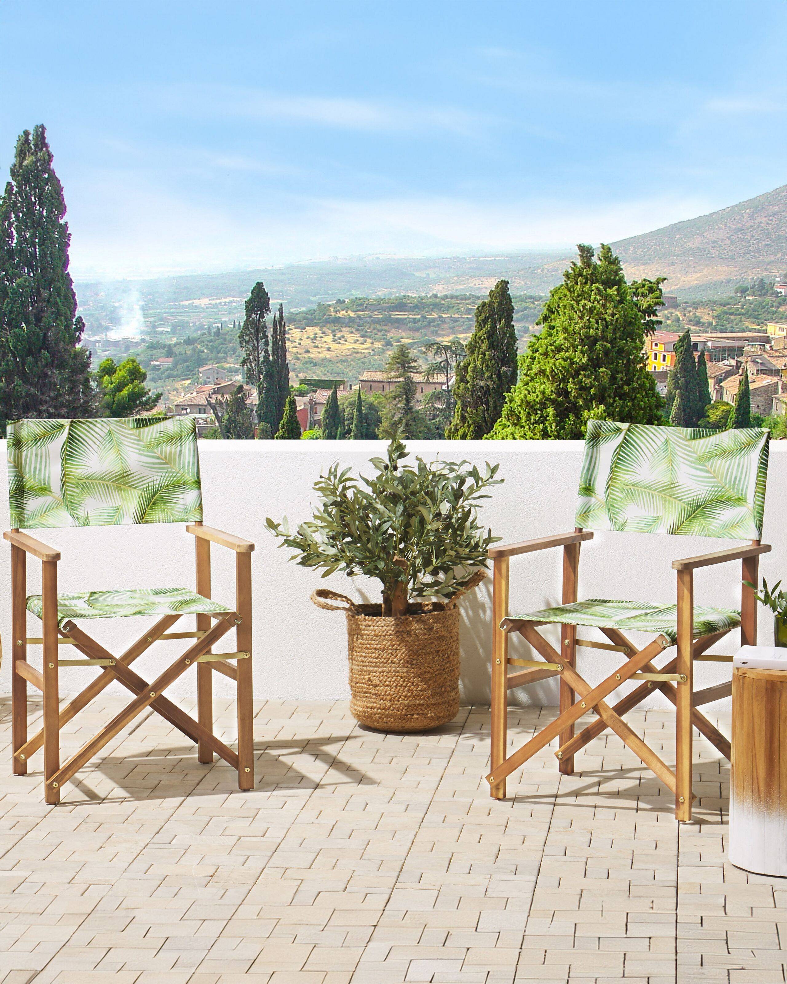 Beliani - Chaise de jardin Tissu Vert clair CINE - Beliani - Imagen 1