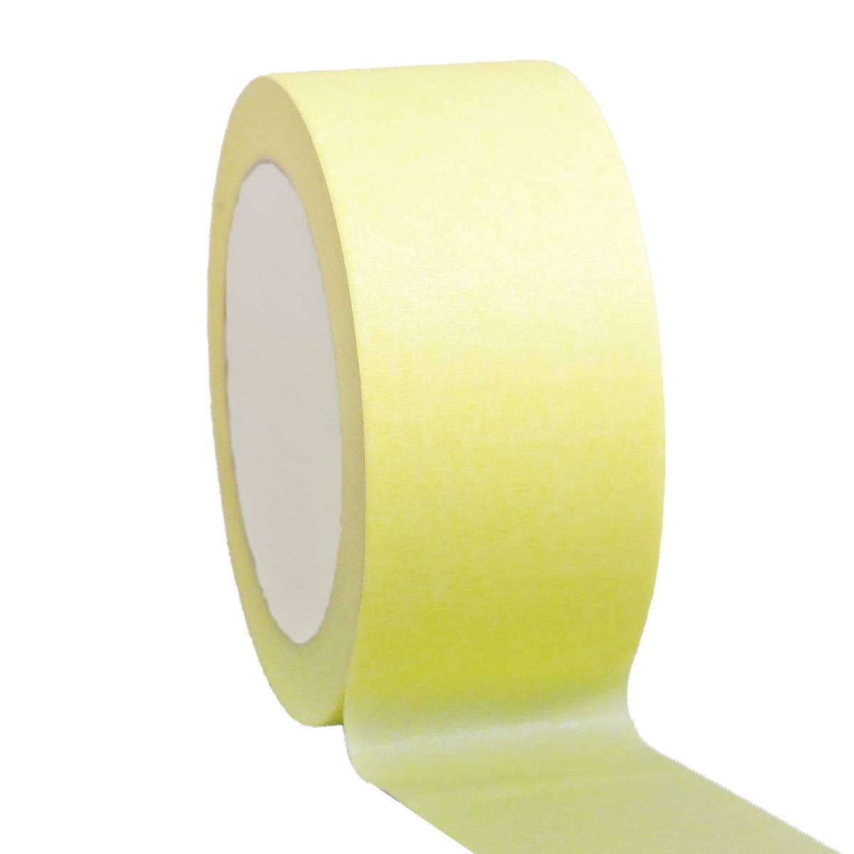 Lot de 36 Rubans de masquage 50 mm x 50 m jusqu'à 80° - Adhésif de masquage jaune pour la peinture TECPLAST - Imagen 4