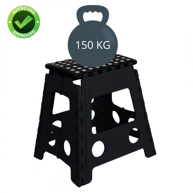 Escalón Plegable 32 cm | Taburete Plegable Antideslizante | Plataforma de Acceso Doméstico Estable para Alcanzar Muebles Estantes Armarios- VENTEO - Imagen 9