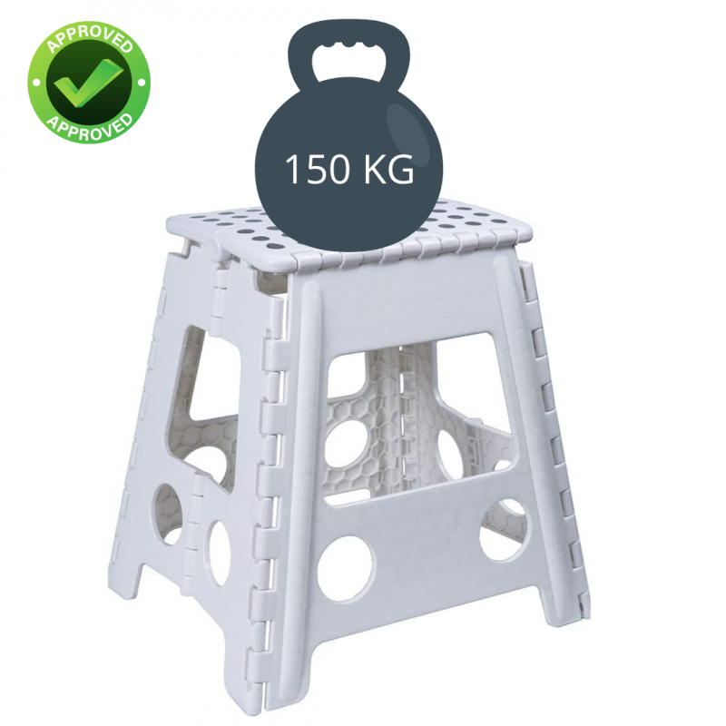Escalón Plegable 32 cm | Taburete Plegable Antideslizante | Plataforma de Acceso Doméstico Estable para Alcanzar Muebles Estantes Armarios- VENTEO - Imagen 10