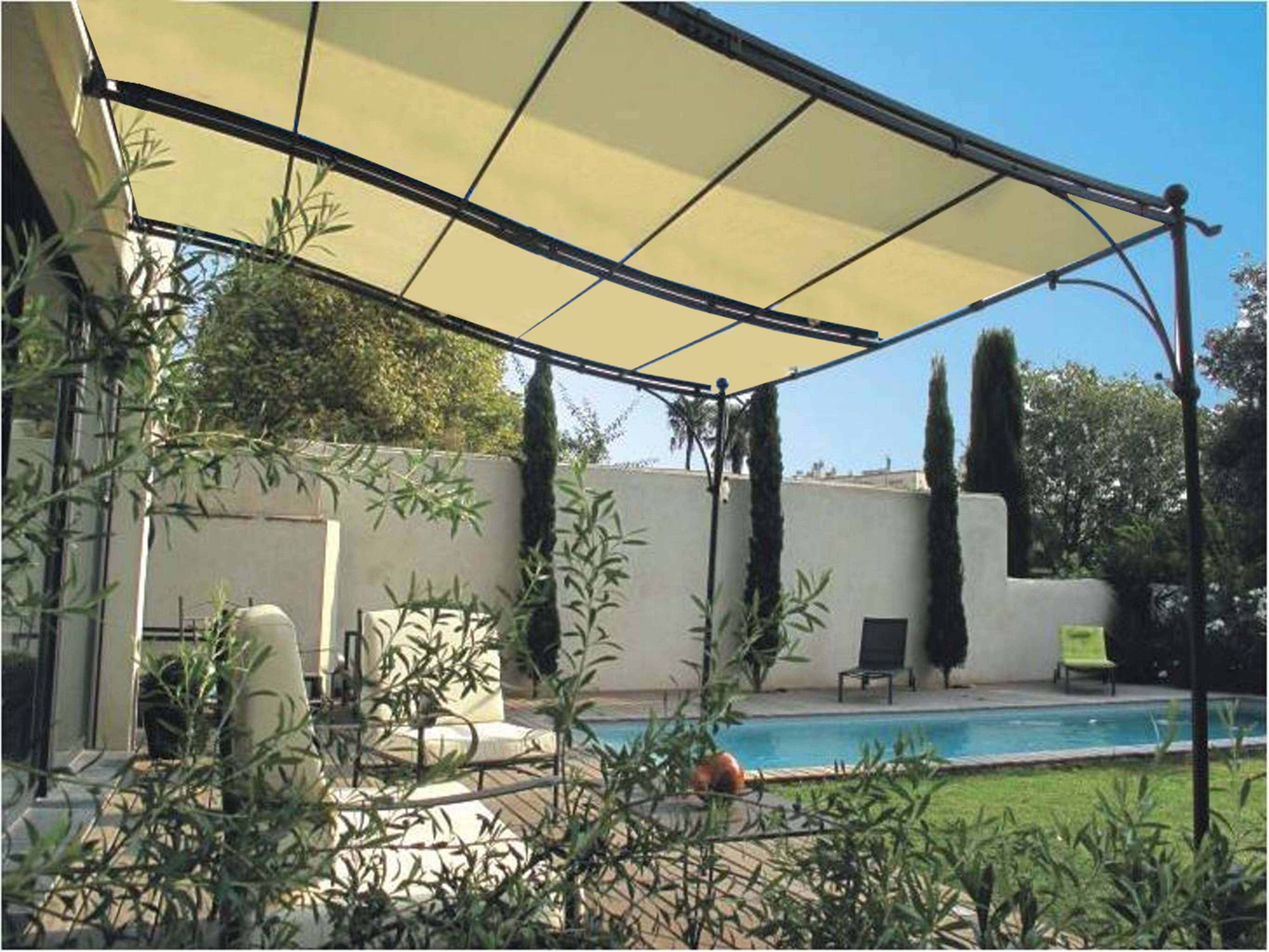 Couleurs du monde - Provence - Pergola adossée en acier 3x4m - Structure Seule  - Couleurs du Monde - Imagen 2
