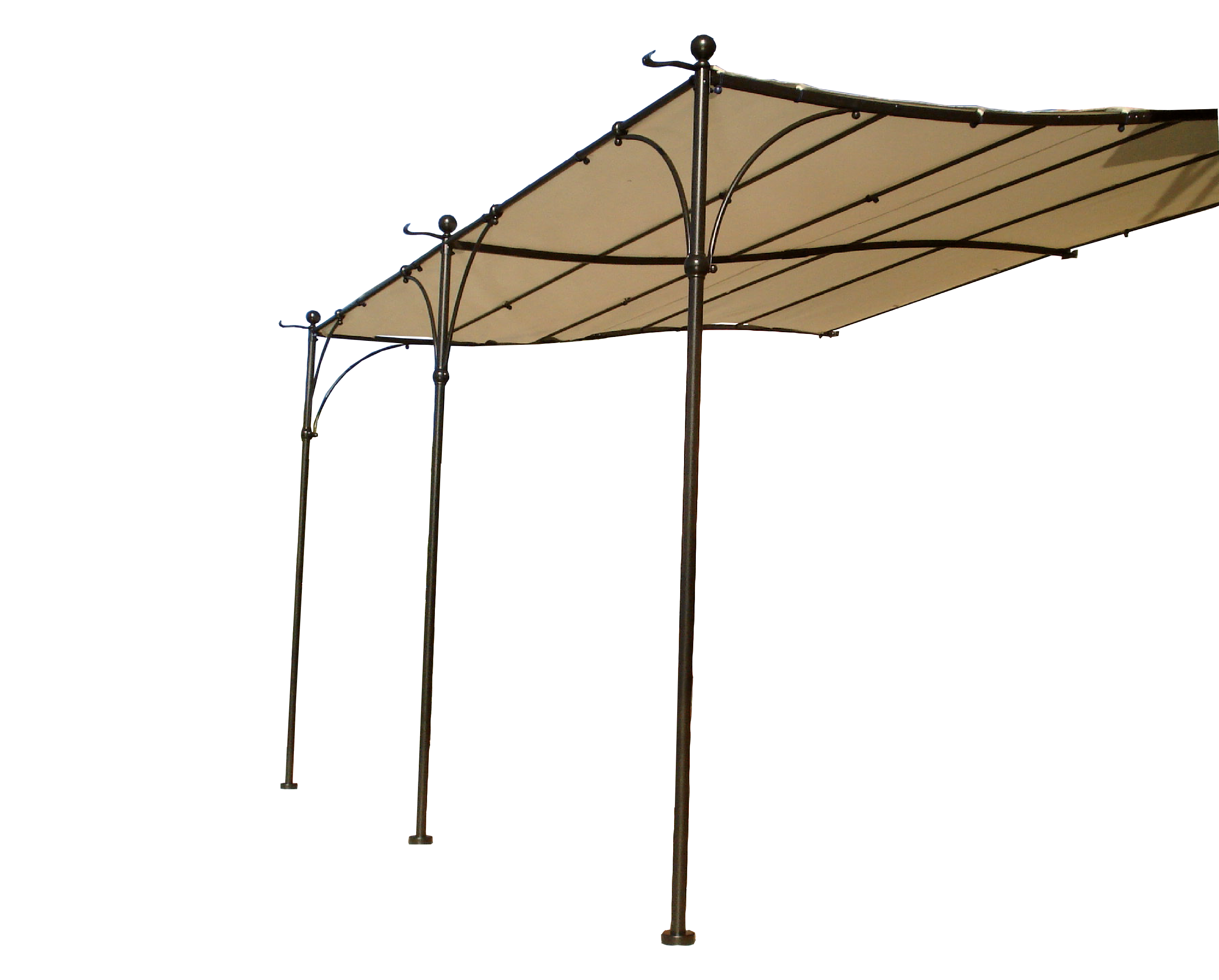 Couleurs du monde - Provence - Pergola adossée en acier 3x4m - Structure Seule  - Couleurs du Monde - Imagen 3