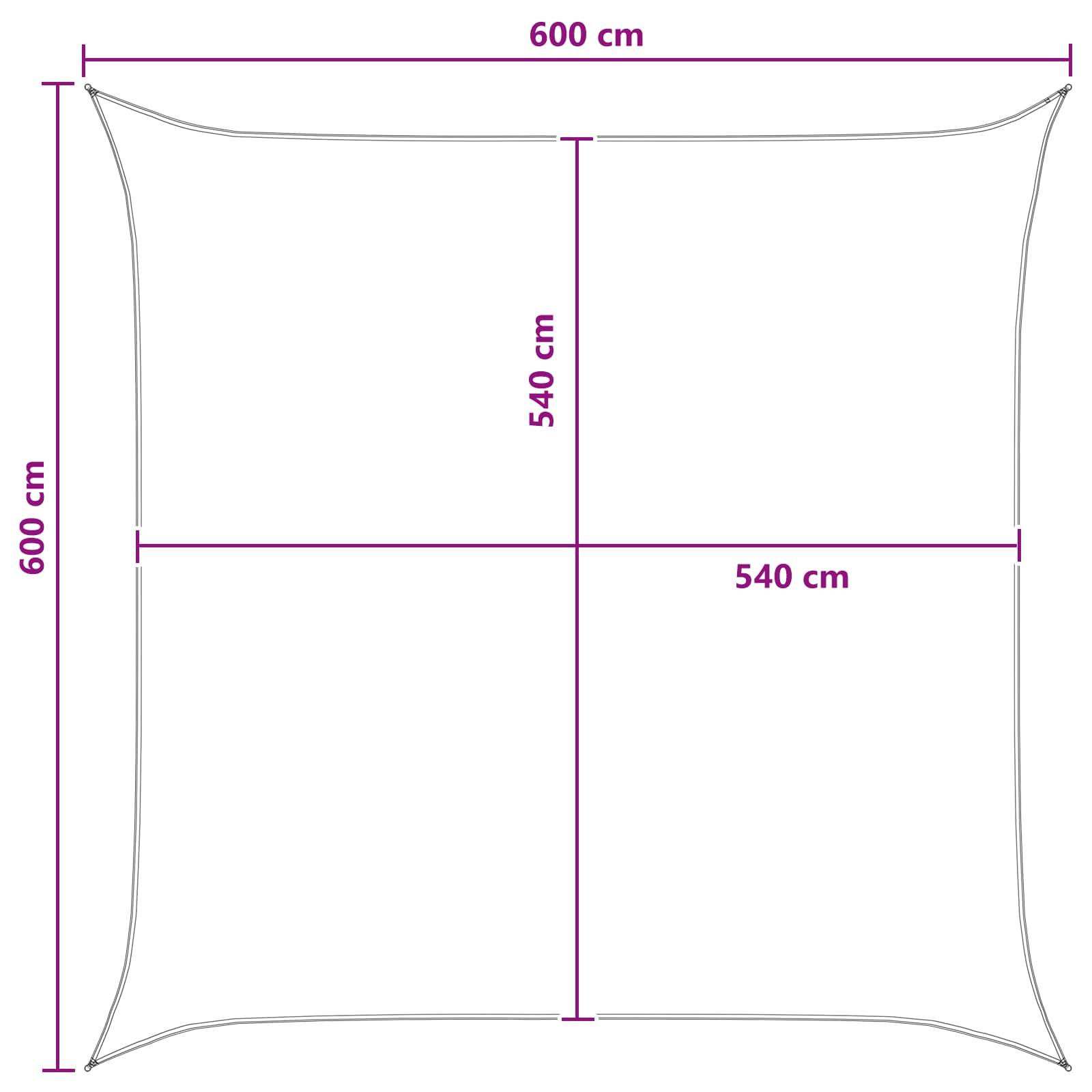 Voile d'ombrage HDPE gris clair et blanc 600 x 600 cm - PANGIVO - Image 7