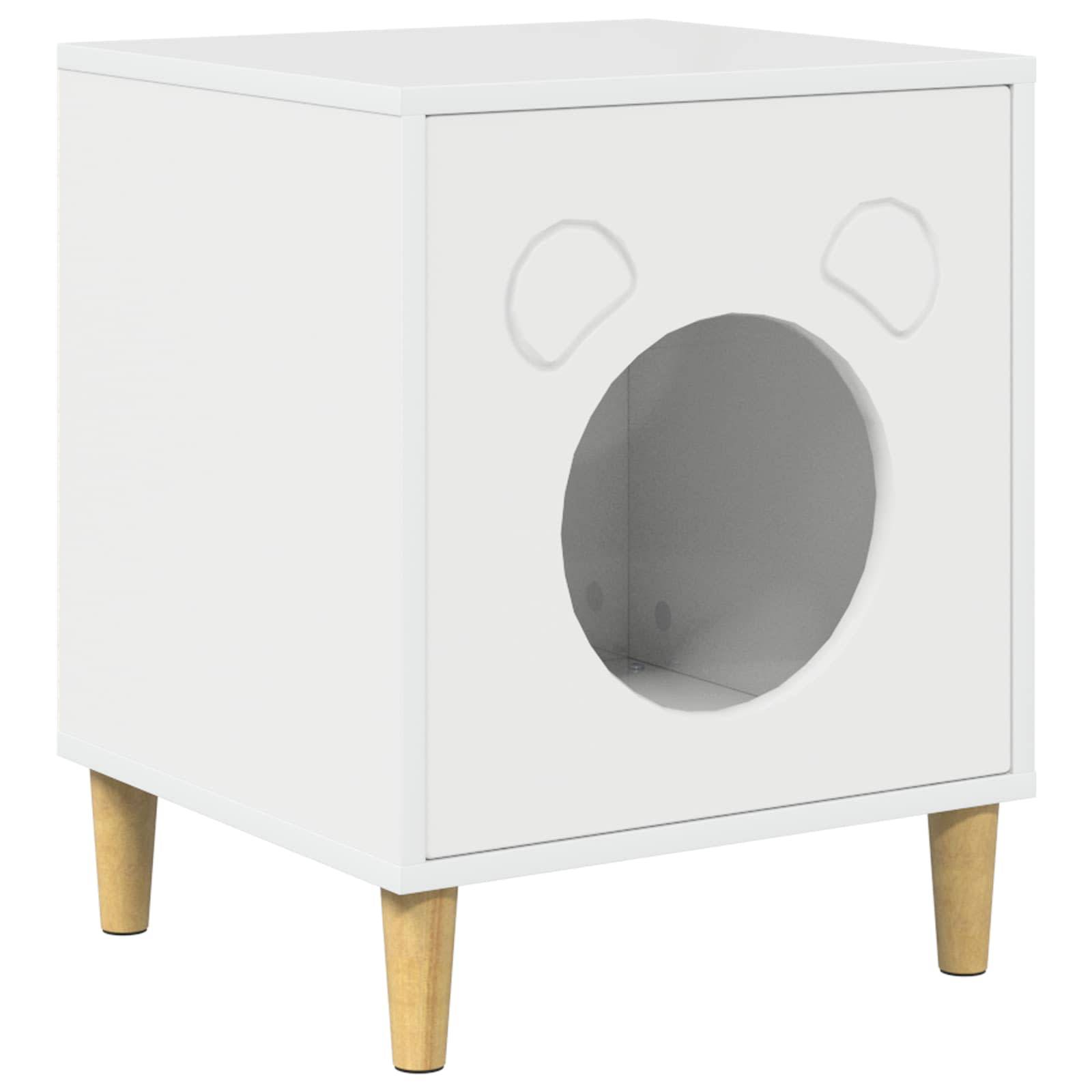 Vidaxl - Maison pour chat Blanc Brillant 42,5 x 40 x 53 cm vidaXL 8000675 - Image 2