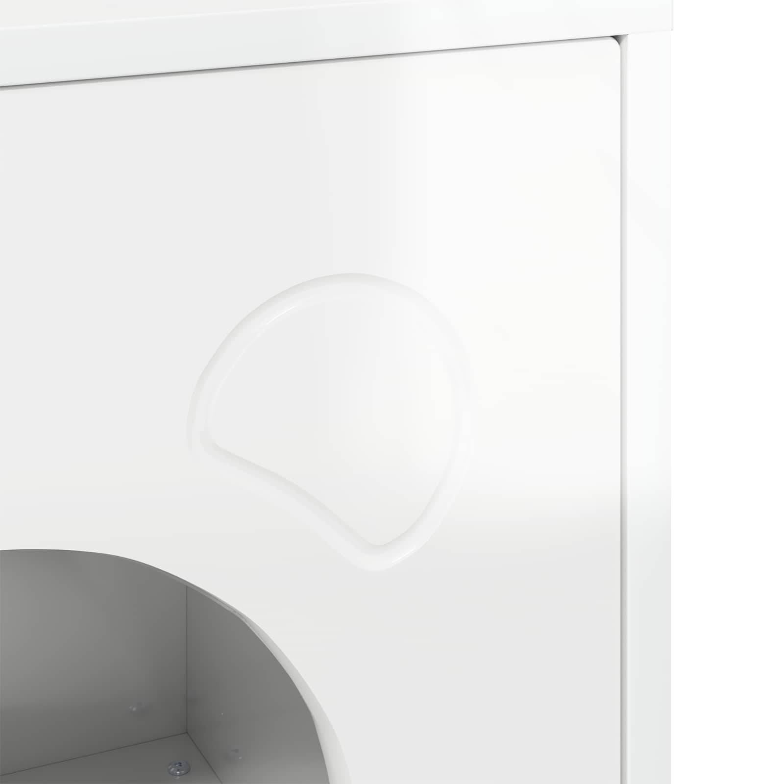 Vidaxl - Maison pour chat Blanc Brillant 42,5 x 40 x 53 cm vidaXL 8000675 - Image 9
