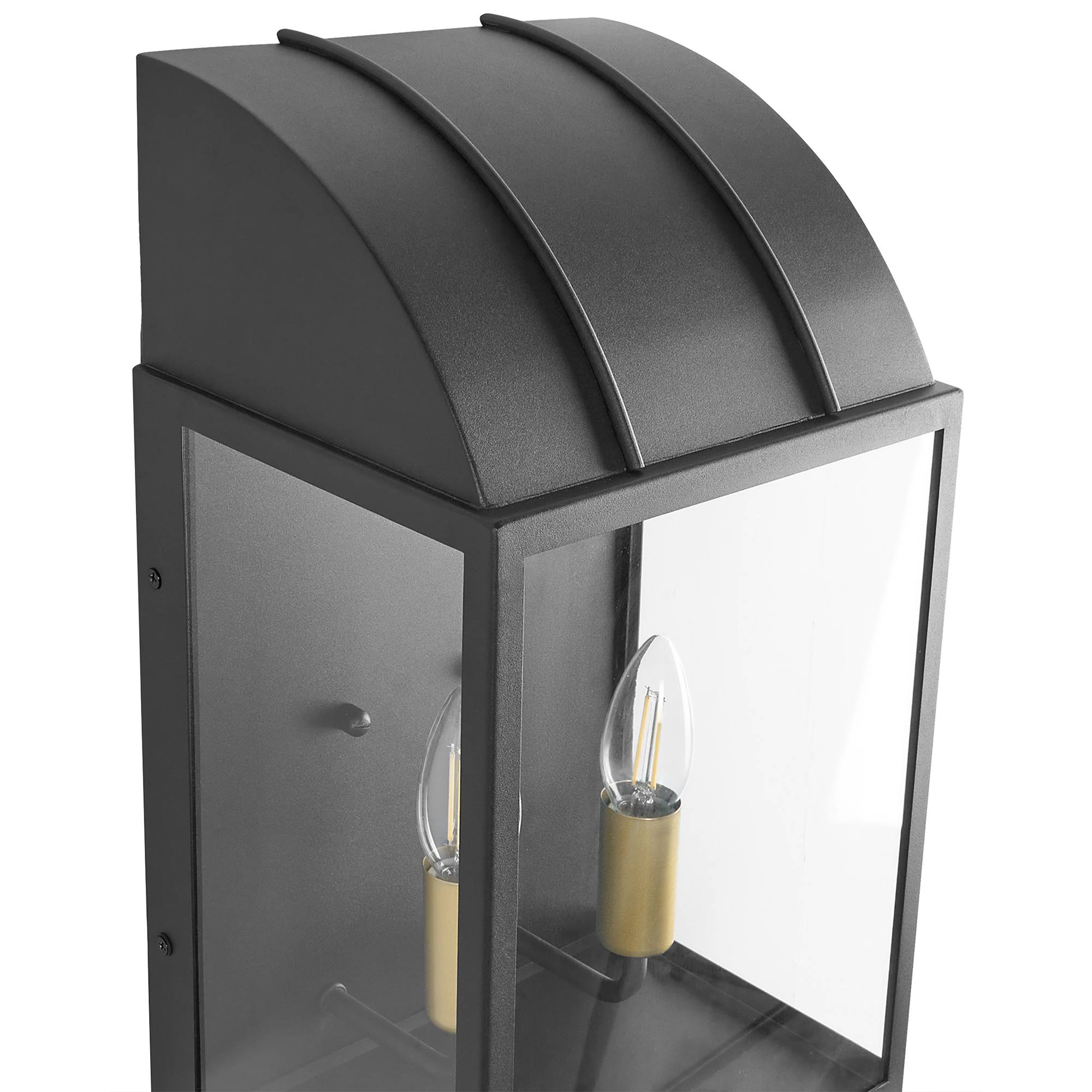 Beliani - Lampe murale pour l'extérieur Aluminium Noir BELITSA - 23x18x39- Beliani - Image 5