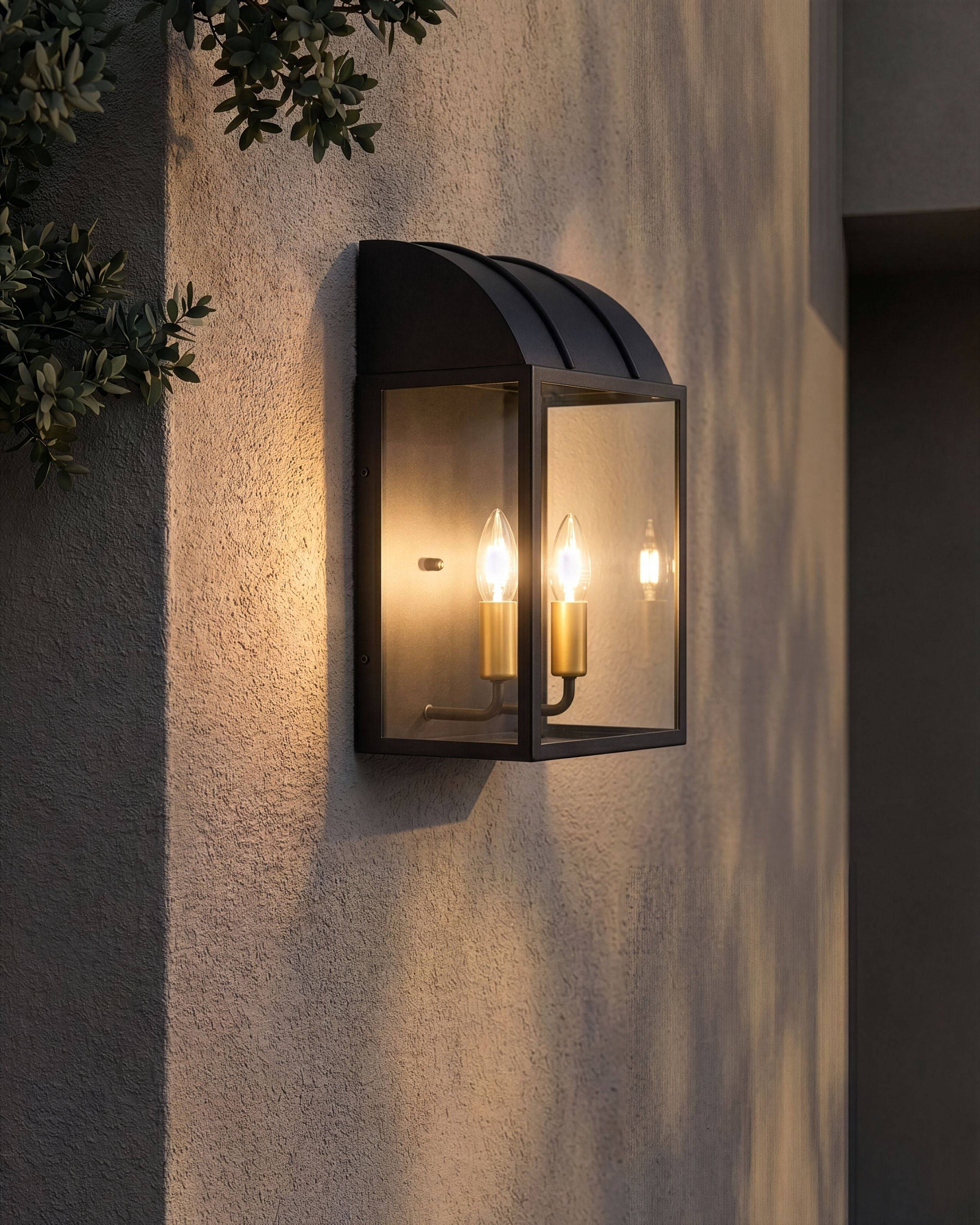 Beliani - Lampe murale pour l'extérieur Aluminium Noir BELITSA - 23x18x39- Beliani - Image 1