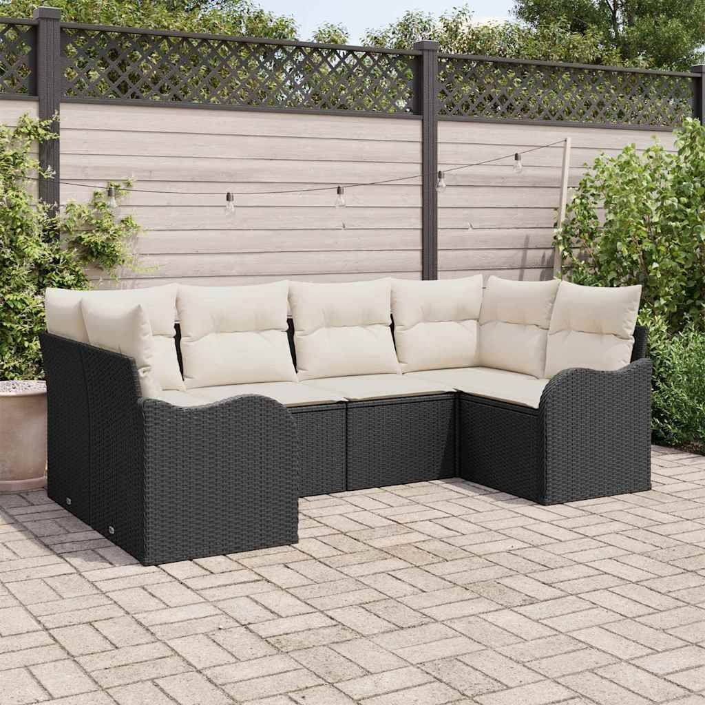 ComfortXL - Salon de Jardin 6 Places en Poly Rotin Tissé Modulable pour Extérieur Noir – ComfortXL Outdoor Living - Image 1