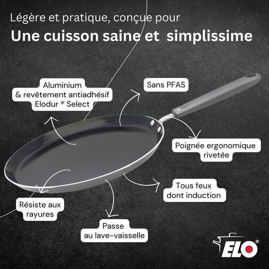 Poêle à crêpes 26 cm antiadhésive sans PFAS Elo Ducato - Image 6