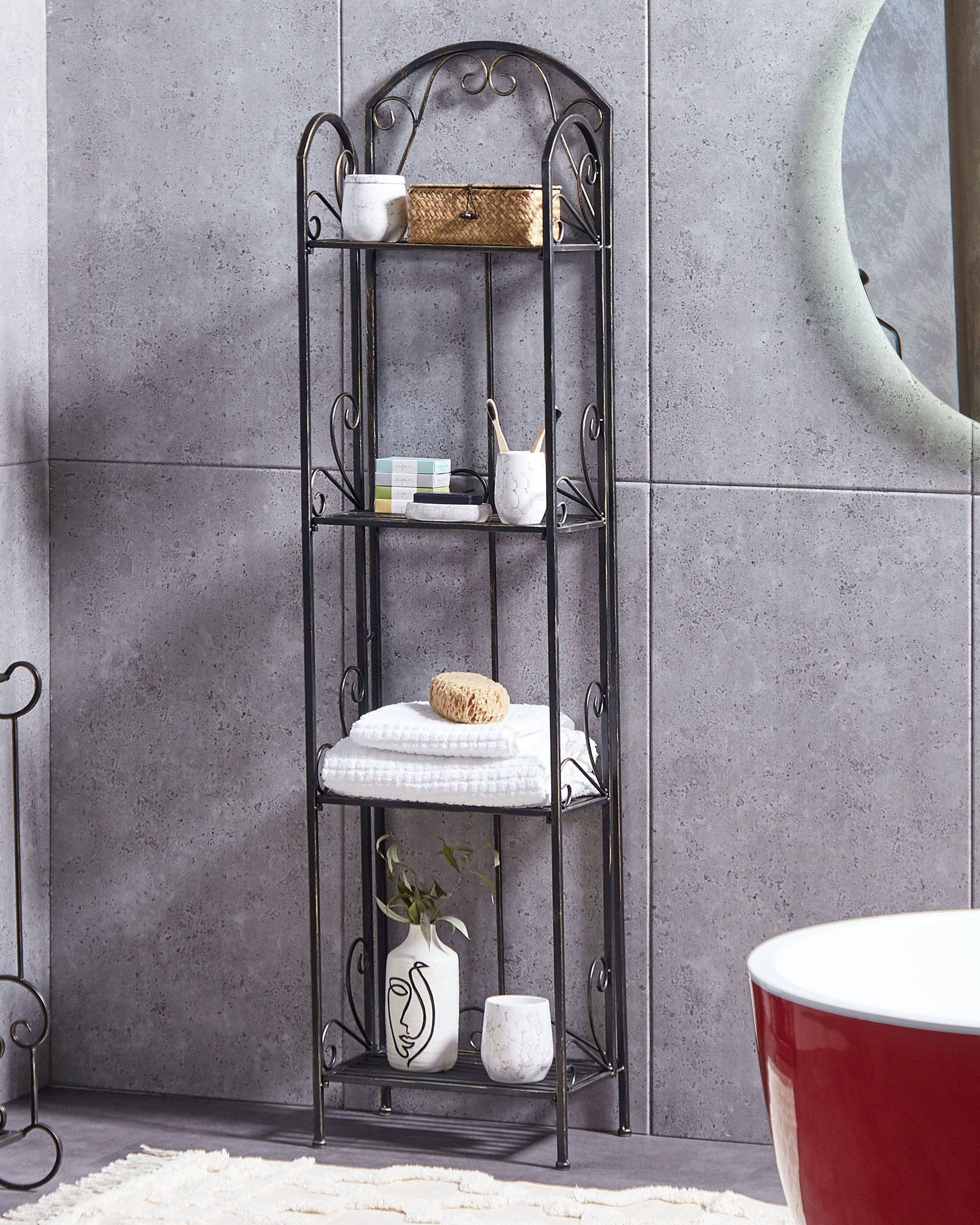 Beliani - Étagère de salle de bain Métal Noir VALDIVIA - Beliani - Imagen 1