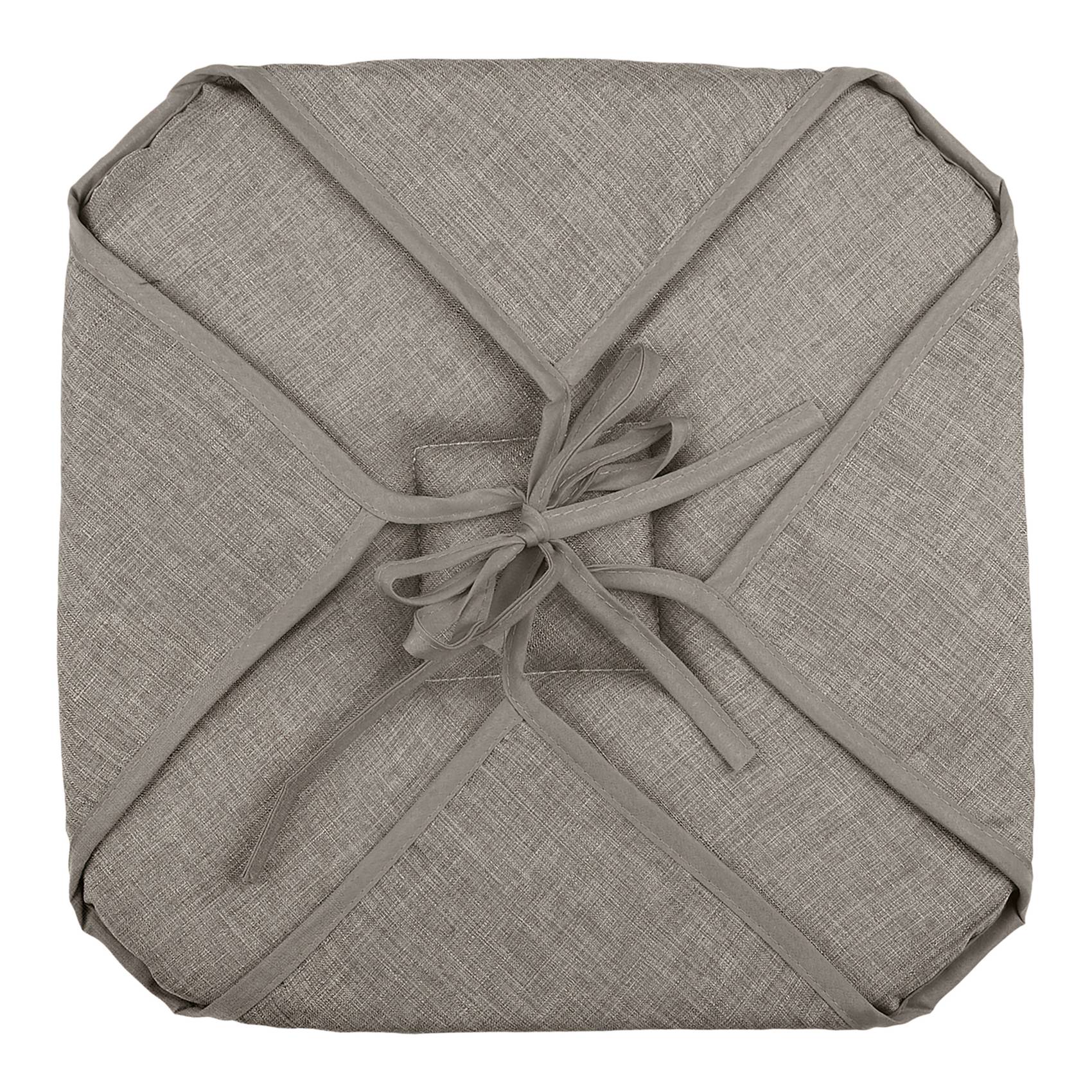 Lovely Casa - Galette de chaise italienne et unie - LOVELY CASA - Polyester - Naturel - Image 2