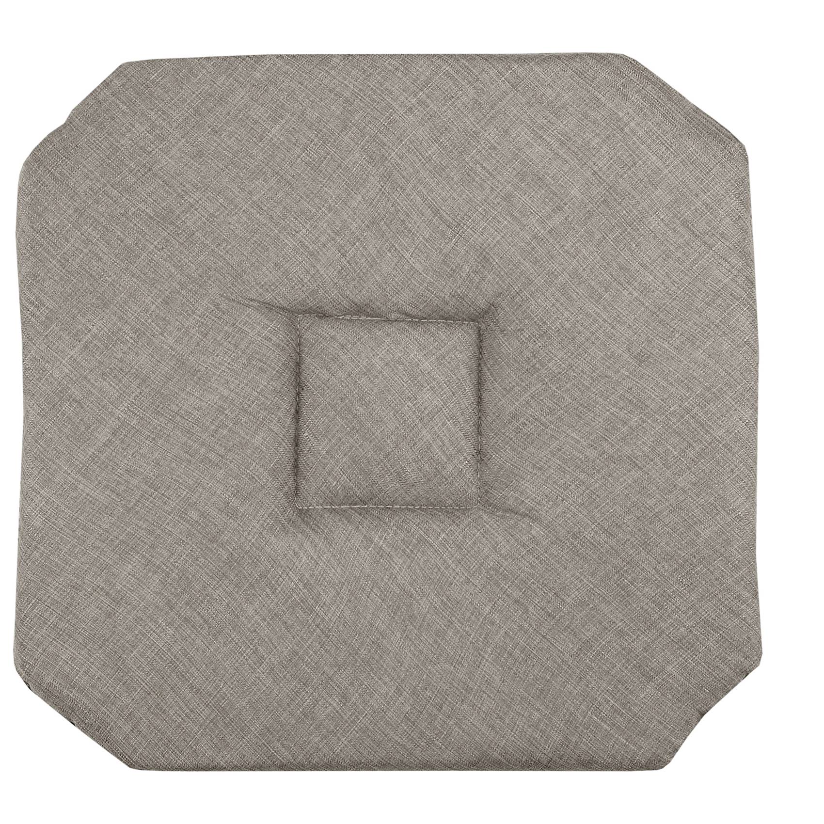 Lovely Casa - Galette de chaise italienne et unie - LOVELY CASA - Polyester - Naturel - Image 1