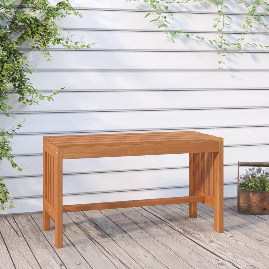Maison Chic - Banc de jardin - Banc d'extérieur - Banquette 80 cm bois massif d'eucalyptus - Imagen 2