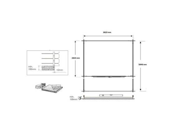 Altanka - Abri de jardin en bois - 4x3 m + terrasse avec balustrade et avant-toit en bois - 24 m2 - Traité - DOM595+DOM541+DOM542+POD05 - ALTANKA - Imagen 3