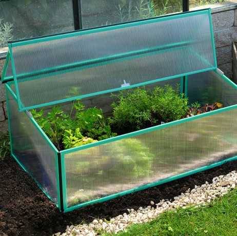 Vitavia - Mini serre Levana 1 - Structure 0.5m² en alu et polycarbonate 4 mm, Couleur Vert - Image 1