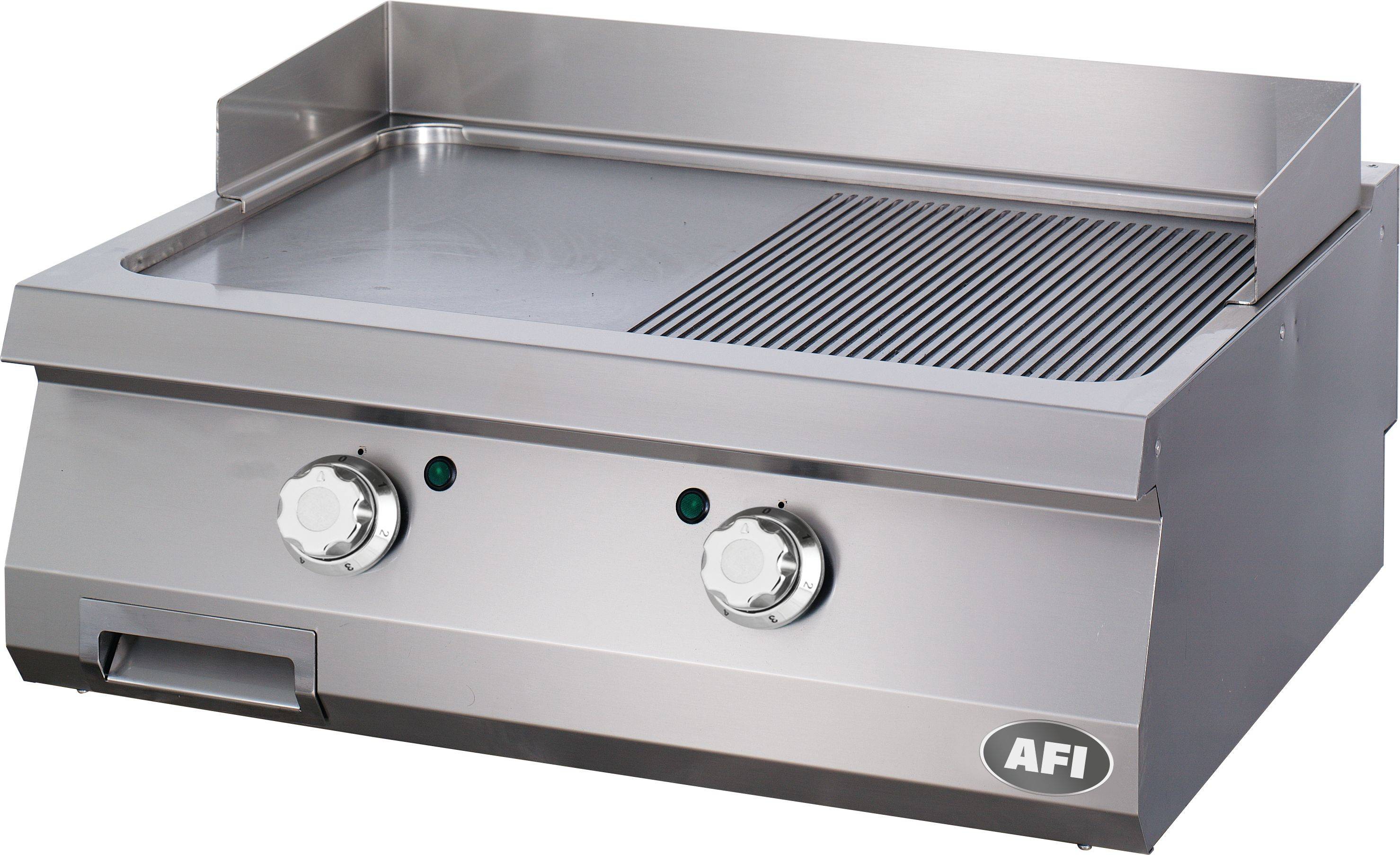 Grill Électriques à Poser Double Plaque Semi-Lisse et Semi-Nervurée - Acier Carbone ou Chrome - Série 900 - AFI Collin Lucy -