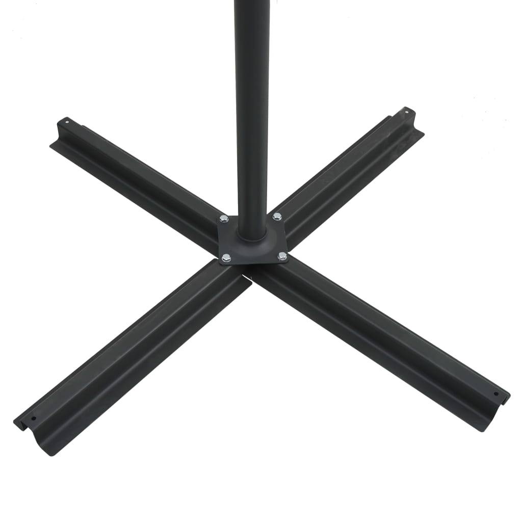 Helloshop26 - Parasol déporté avec led et mât en acier 250 x 250 cm anthracite - Imagen 6