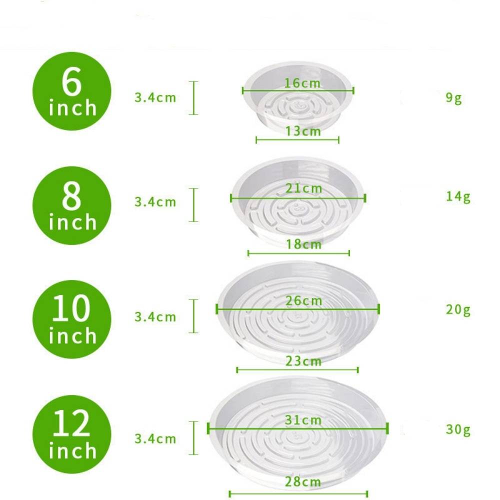 Lytech - Plateaux de Soutènement Transparents 15 cm - Lot de 10 - Antidérapants et Étanches pour Pots de Plantes - Lytech - Image 3