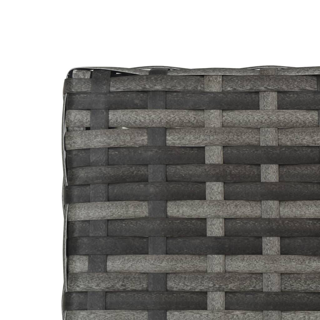 Helloshop26 - Transat chaise longue bain de soleil lit de jardin terrasse meuble d'extérieur pliable avec coussin résine tressée gris - Imagen 7