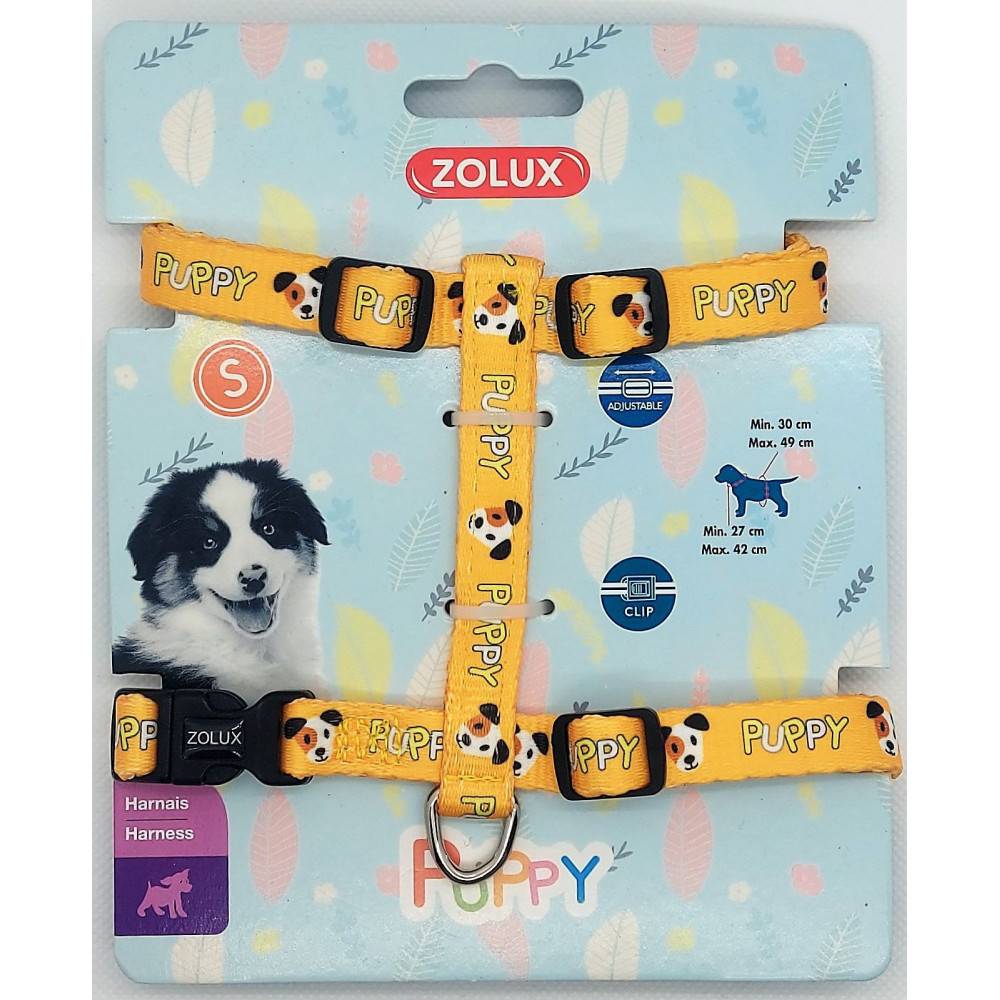 Zolux - zolux - Harnais S PUPPY MASCOTTE 13 mm 27 à 42 cm couleur jaune pour chiots - Imagen 2