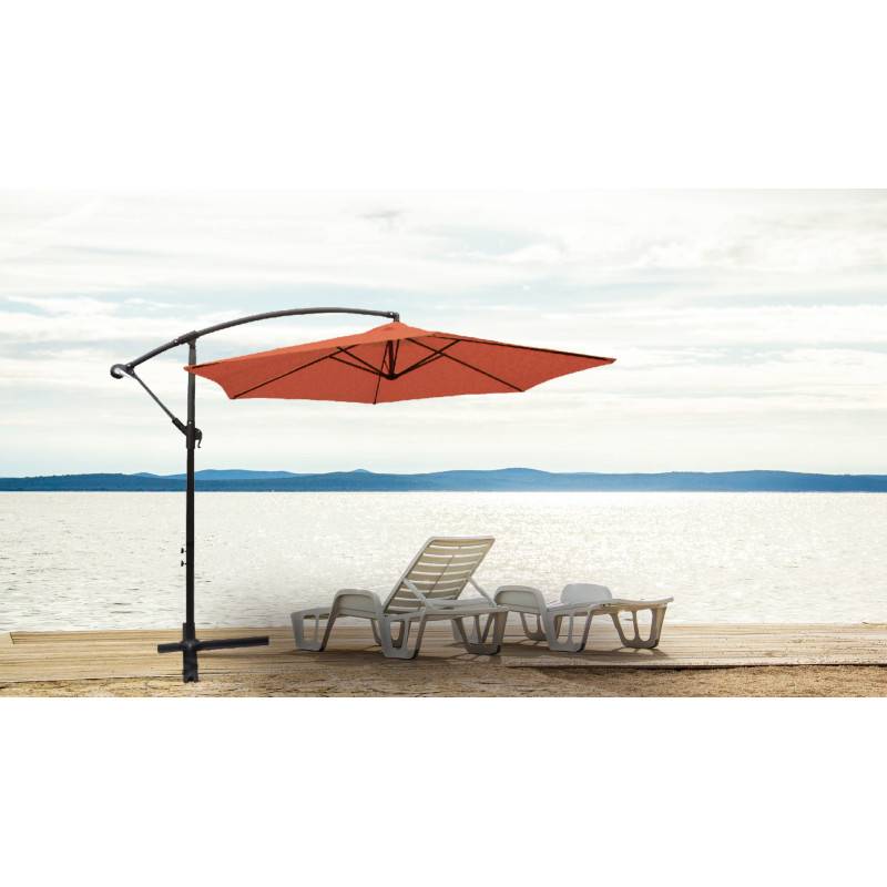 Chalet & Jardin - Parasol déporté rond COLLIOURE - Terre cuite Chalet & Jardin - Image 3