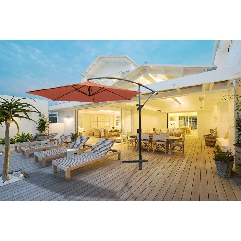 Chalet & Jardin - Parasol déporté rond COLLIOURE  - Terre cuite Chalet & Jardin - Image 4