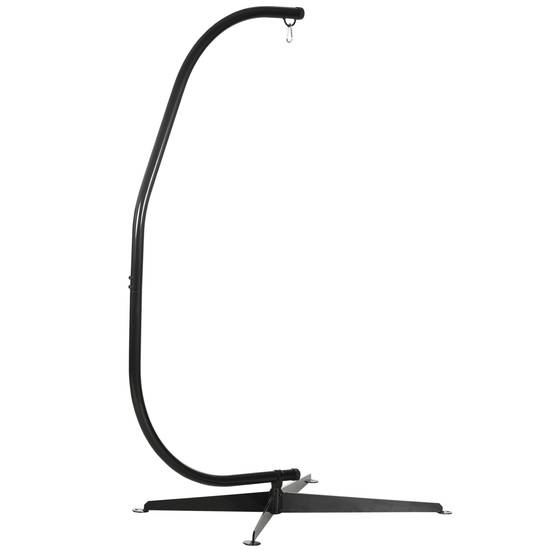 Support de fauteuil suspendu métal noir 114 x 80 x 208 cm - PANGIVO - Image 1