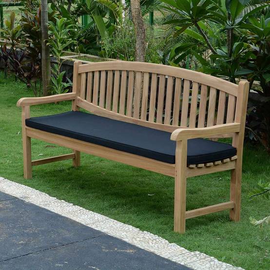 Coussin Noir pour banc 180 cm - TECK'Attitude - Imagen 2