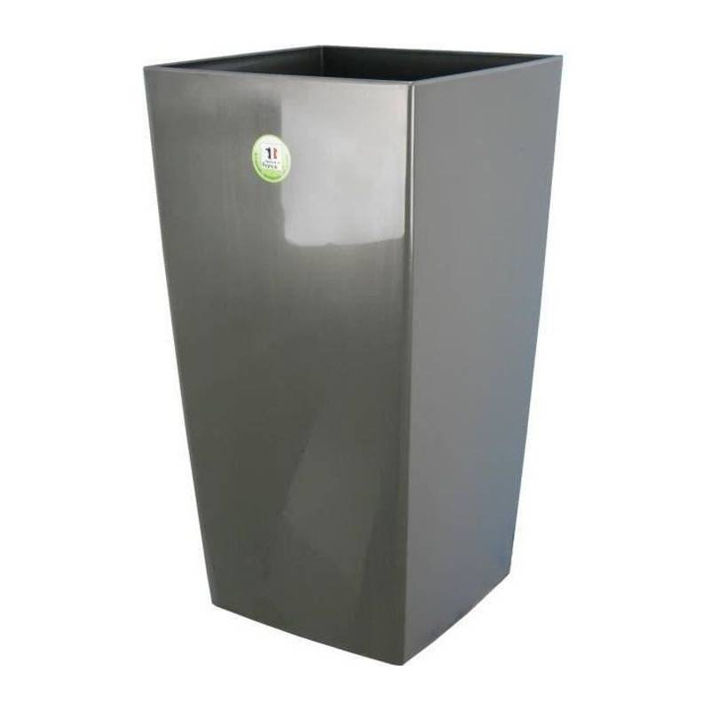 Riviera - Riviera Pot De Fleurs Nuance -carre - 29 X 29 X H 52 Cm - 32.6 L - Gris Paillete - Imagen 1