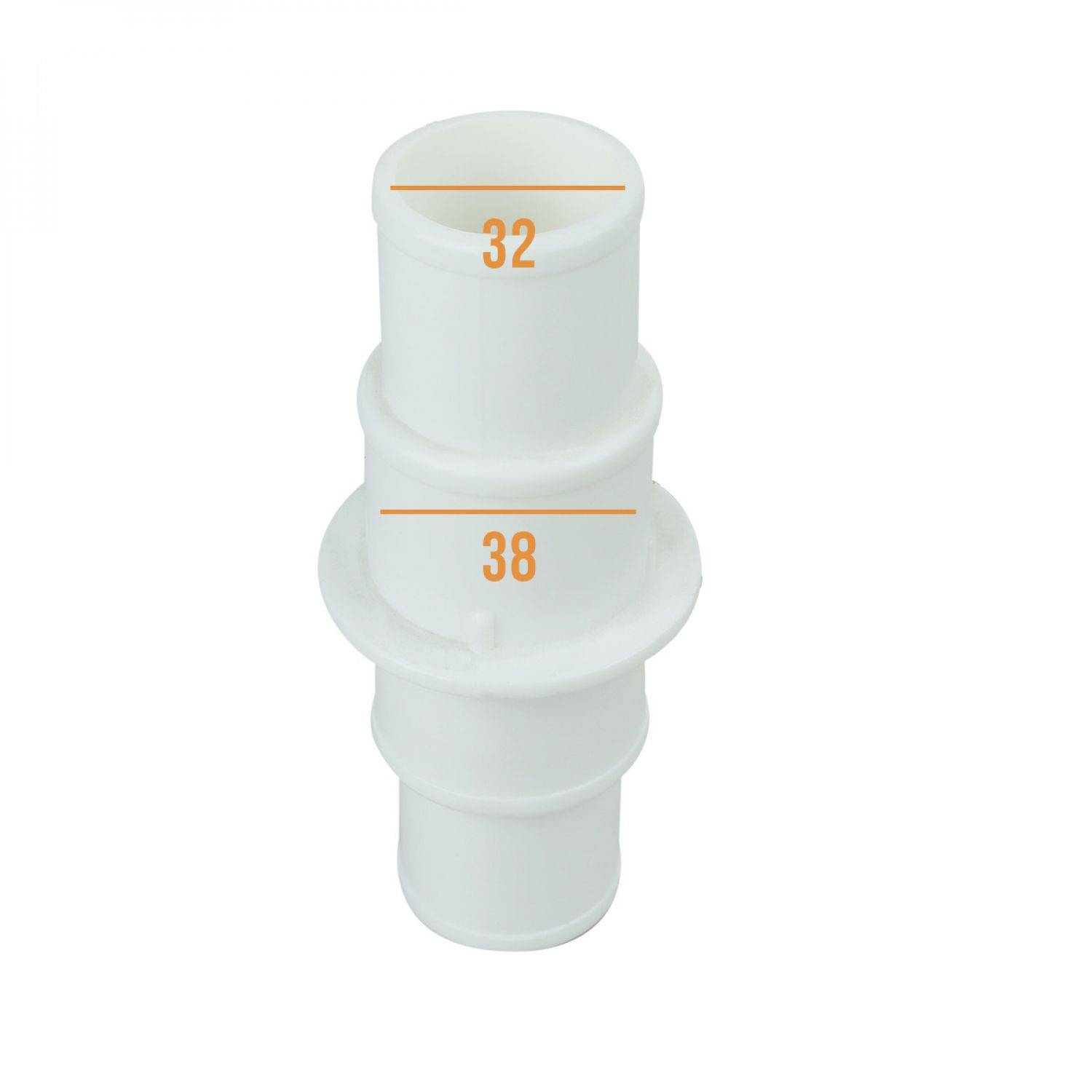 Linxor - Liaison, raccord 32/32, 38/38, 32/38 pour tuyau flottant de pisicne - Blanc - Linxor - Imagen 2