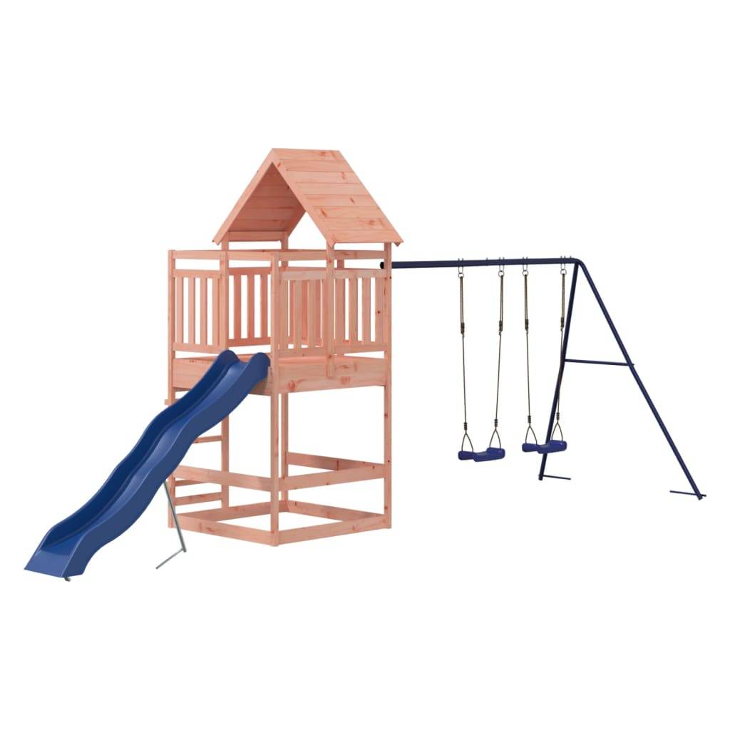 Helloshop26 - Aire de jeux d'extérieur balançoires toboggan portiques robuste jeux jardin 553 x 206 x 264 cm bois de pin imprégné 02_0005030 - Imagen 1
