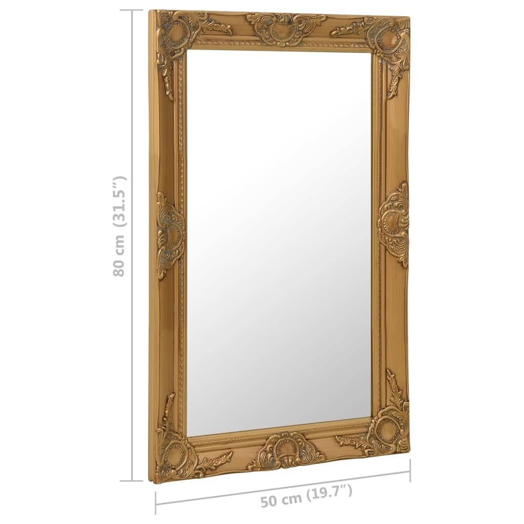 Maison Chic - Miroir mural - Miroir décoratif style baroque 50x80 cm Doré - Image 6