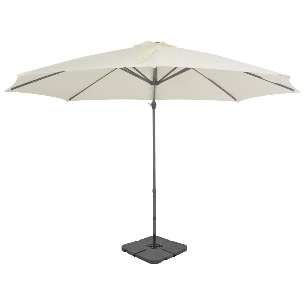 Helloshop26 - Parasol d'extérieur avec base portable diamètre 3 m sable - Imagen 1