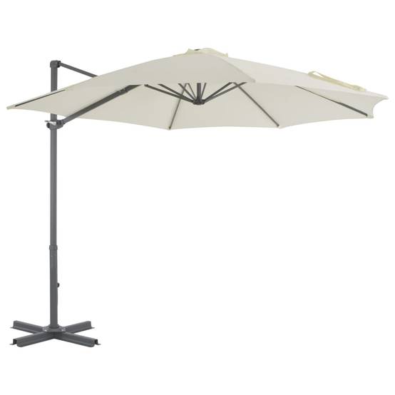 Helloshop26 - Parasol d'extérieur avec base portable diamètre 3 m sable - Imagen 2