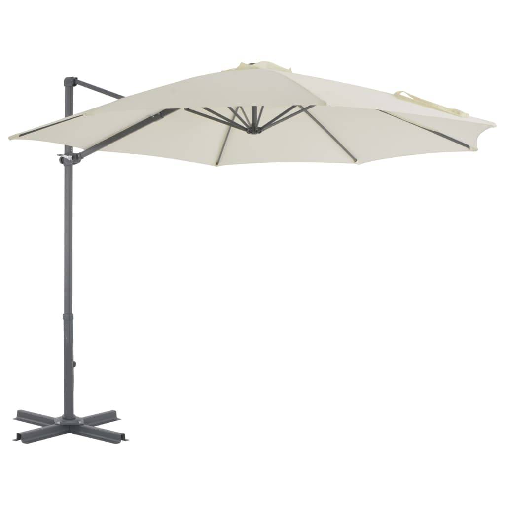 Helloshop26 - Parasol d'extérieur avec base portable diamètre 3 m sable - Imagen 2
