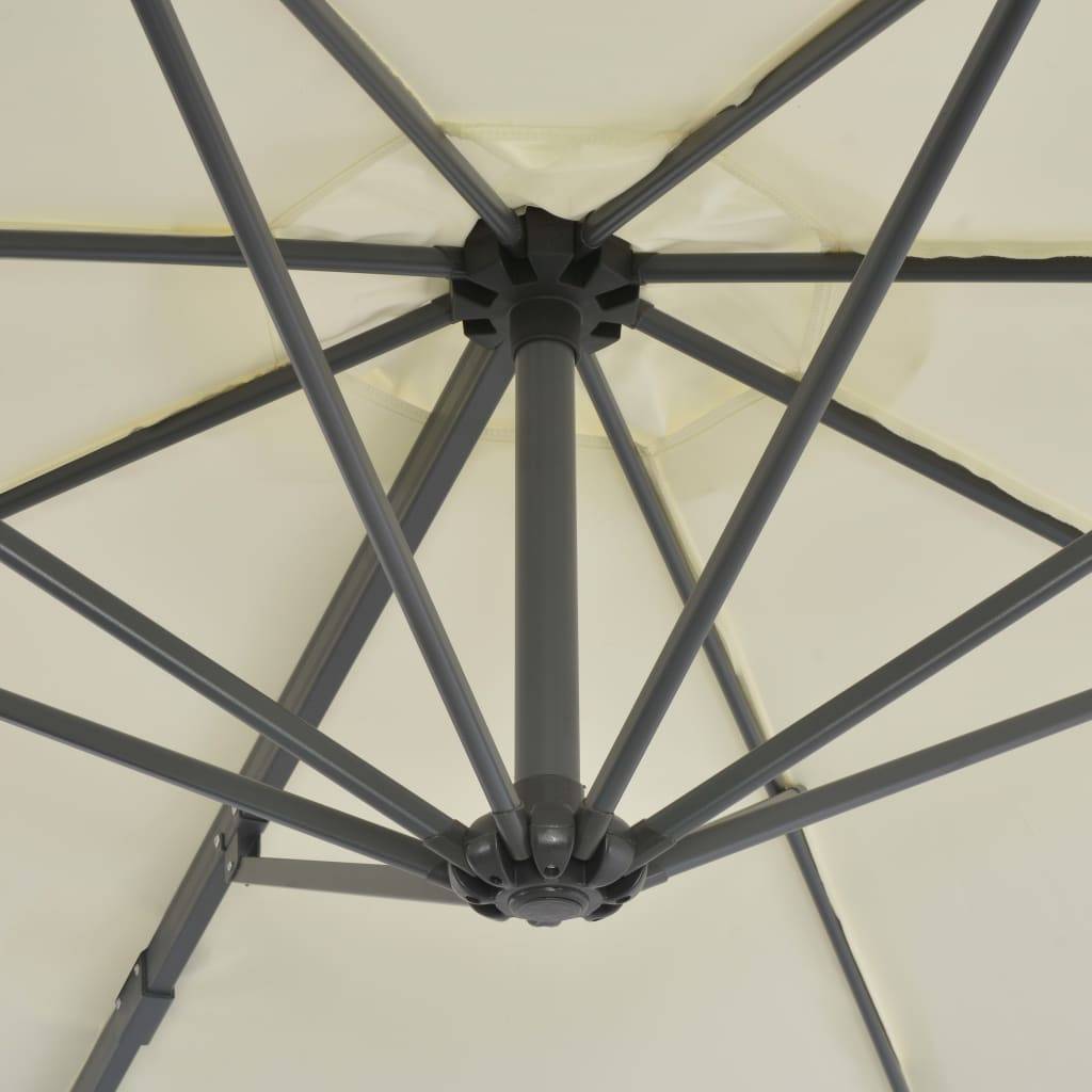 Helloshop26 - Parasol d'extérieur avec base portable diamètre 3 m sable - Imagen 5