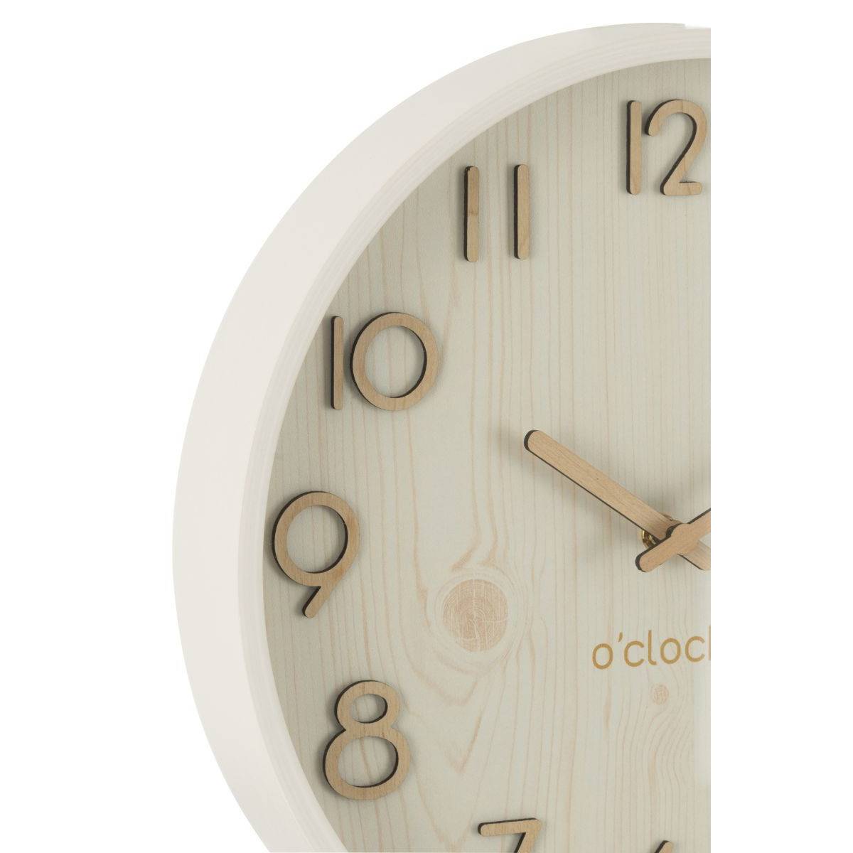 Horloge Murale en Bois "Marion" 30cm Blanc - Image 2