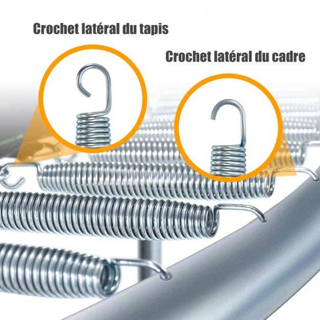 Helloshop26 - Lot de 20 ressorts de trampoline ressorts en acier galvanisé robuste de avec outil de traction en T 14cm - Imagen 4