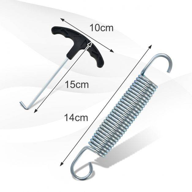 Helloshop26 - Lot de 20 ressorts de trampoline ressorts en acier galvanisé robuste de avec outil de traction en T 14cm - Imagen 5