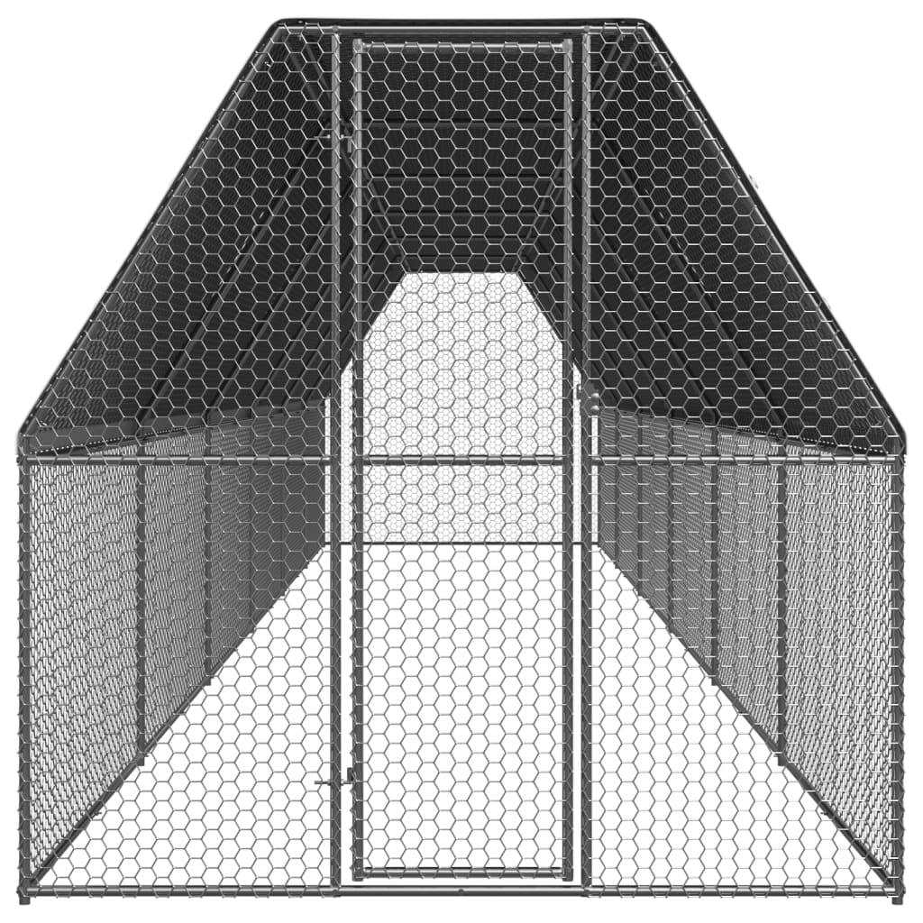 Helloshop26 - Poulailler d'extérieur 2 x 12 x 2 m acier galvanisé toit résistant à l'eau - Imagen 2