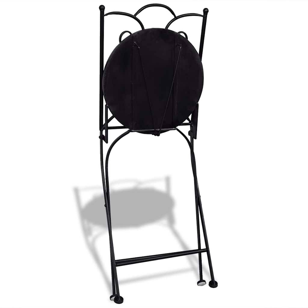 Vidaxl - Mobilier de bistro 3 pcs Carreaux céramiques Noir et blanc vidaXL 271772 - Imagen 7