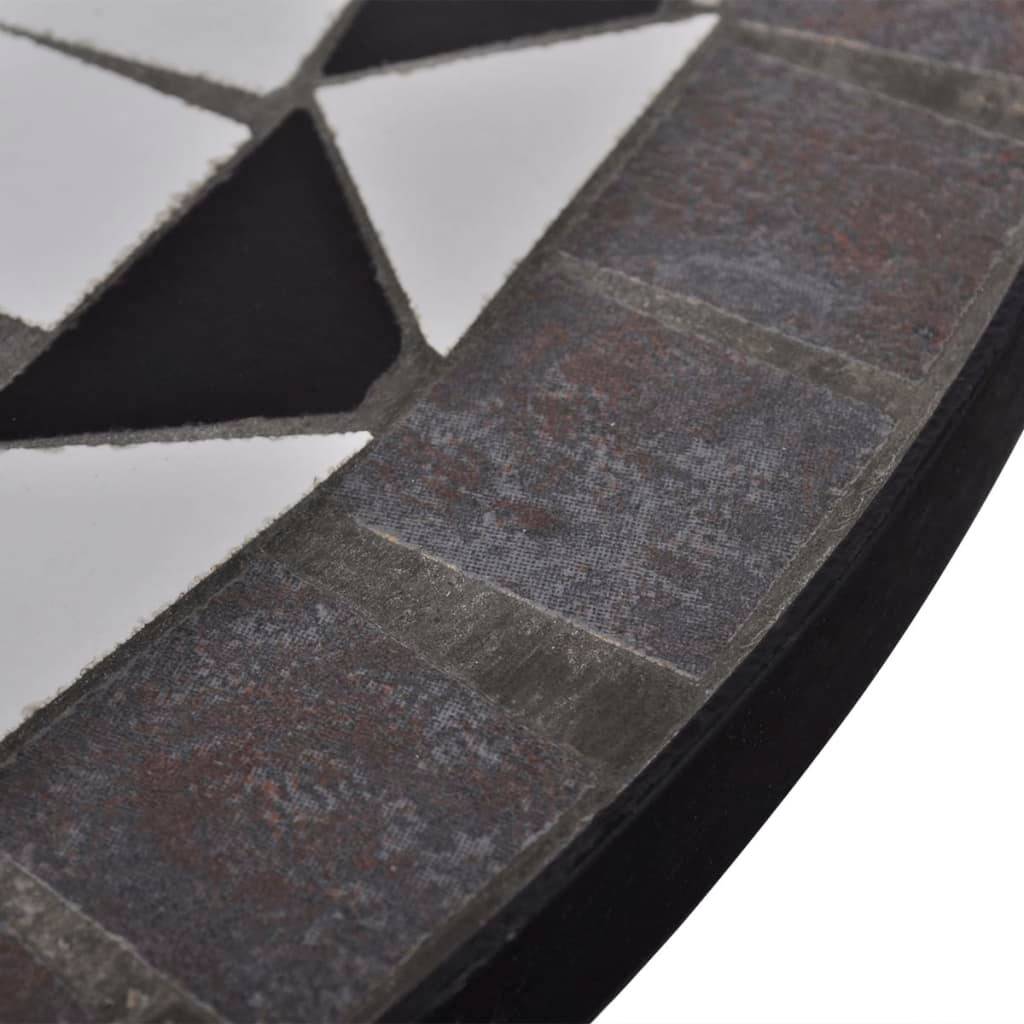 Vidaxl - Mobilier de bistro 3 pcs Carreaux céramiques Noir et blanc vidaXL 271772 - Imagen 6